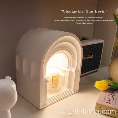 Lâmpada de cabeceira com aromaterapia com cera derretida